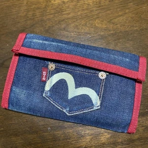 EVISU bifold long wallet with EVIS logo Vintage Excellent condition from Japan - Picture 1 of 24