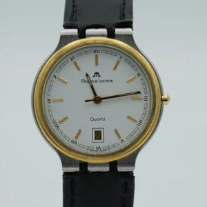 Maurice Lacroix Classic Men Watch Steel/Gold Plated Quartz 34mm White ML100 - Picture 1 of 9