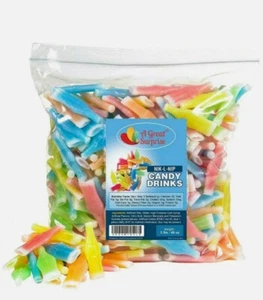 BOTTIGLIE IN CERA NIK-L-NIP BEVANDE CARAMELLE, 4 LIBBRE CARAMELLE SFUSE - Foto 1 di 2