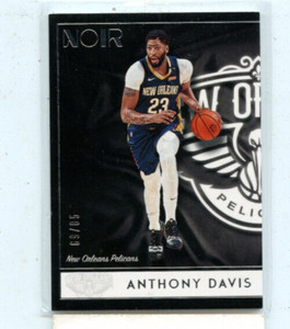 ANTHONY DAVIS 2018-19 PANINI NOIR COLOR PREMIUM BASE CARD #D /85
