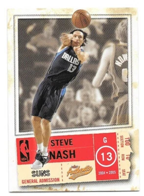 2004-05 Fleer Authentix Parallel #12 Steve Nash Serial Numbered /100 - Image 1 of 2