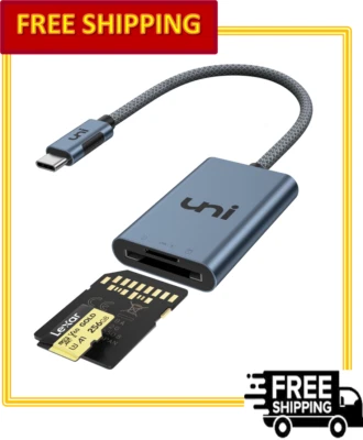 uni USB-C SD 4.0 High Speed Card Reader for Micro SD, SD, SDXC, SDHC, RS-MMC - Image 1 of 4