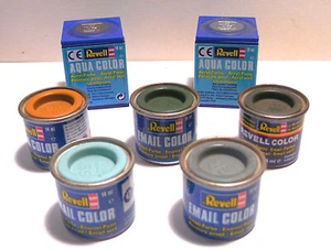 Revell 5x EMAIL COLOR -- 2x AQUA COLOR *unbenutzt* 7 Dosen 5x 14ml 2x 18ml - Bild 1 von 2