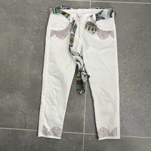 Girls White Embroidered Jeans/ Trousers By T-LoveAge 5-6 Years Hardly worn - Picture 1 of 6