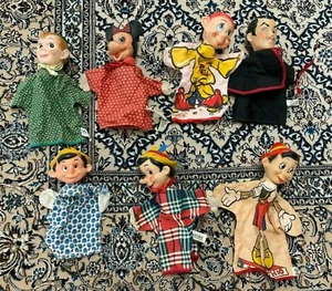 1950's Walt Disney Puppets Lot Of 7 (Rare / Vintage) Gund Mfg - Picture 1 of 5