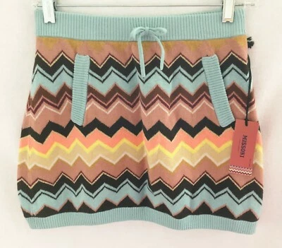 Missoni For Target Chevron Print Blue, Brown, Orange Knit Skirt - Size 4/5 NWT!  - Image 1 of 2
