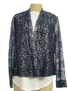 Jones New York Cardigan Girly Glam Black Women's Sweater Sz 10 - Picture 1 of 8