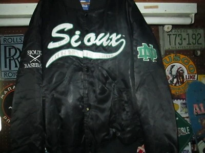 NORTH DAKOTA FIGHTING SIOUX Vtg 1990s Starter jacket Baseball Team Issue ? XXL - Image 1 of 4