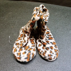 Girls Size 13/1 Cheetah Print Soft Soled House Shoes - Picture 1 of 5