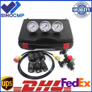 Kit Test Pression de Charge Accumulateur Hydraulique Azote avec 3 Jauges 7 Accouplements - Photo 1/9