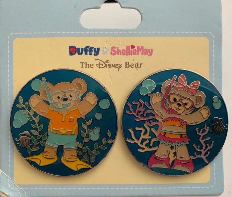 Conjunto de broches de snorkel HKDL The Disney Bear Duffy & Shellie Mae - Imagem 1 de 1