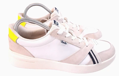 Keds Women's 11 The Court WH67216 White Tennis Shoe Sneaker Preppy Suede Leather - Image 1 of 4