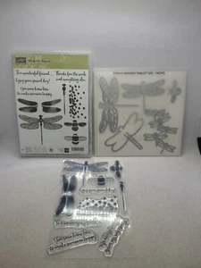 Stampin' Up! Dragonfly Dreams Photopolymer Cling Stamps Detailed Dragonfly Dies - Picture 1 of 24