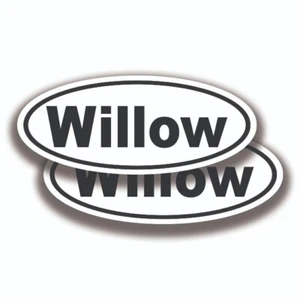 WILLOW NAME DECALs 2 Stickers Bogo Car Truck Bumper Window - Picture 1 of 1