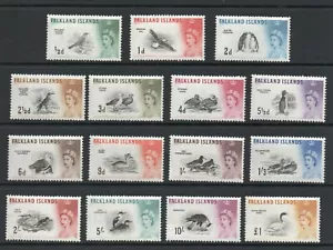 JUEGO AVES ISLAS MALVINAS SG 193-207 1960 MNH - Imagen 1 de 2