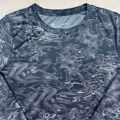 Under Armour Shirt Women's M UA Velocity Print Athletic Fitted Long Sleeve Logo - Image 1 of 4