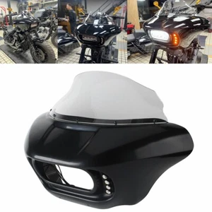 Club Style Headlight Fairing & Windshield Kit For Harley Softail Fat Bob FXFB 18 - Picture 1 of 11