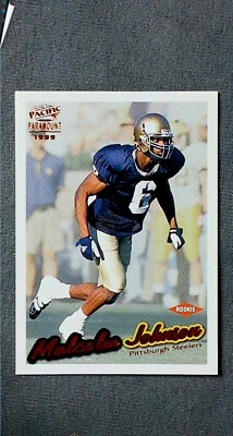 1999 Pacific Paramount Copper #189 Malcolm Johnson RC Steelers - Image 1 of 2