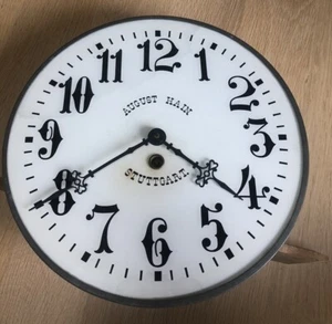 Antique German Wall Clock As Is Parts or Repair August Hain Stuttgart - Picture 1 of 13