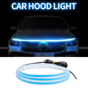 150cm 12V Car Front Hood DRL LED Daytime Running Decorative Flexible Light Strip - Picture 1 of 18