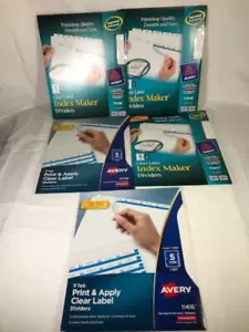 Avery Clear Label Index Maker 5 verschiedene Packungen Neu Kostenloser Versand - Bild 1 von 4