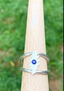 Sterling Silver Gemstone Bolt Ring - Bild 1 von 4
