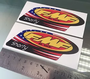 Decals Stickers FMF Shorty (X2) (125mm x 50mm) - Picture 1 of 2