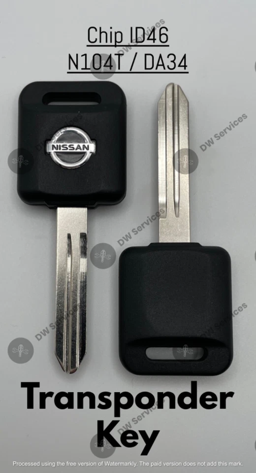 2x NOVO! Chip transponder Nissan 46 ignição fabricante de equipamento original substituição de chave de carro NI04T NI04 - Imagem 1 de 3