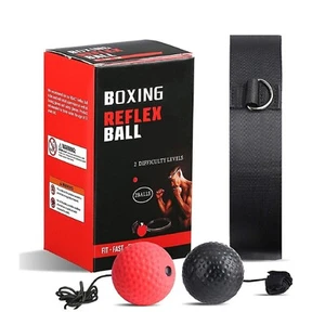 Boxeo Lucha Pelota Punzón Ejercicio Banda para la Cabeza Reflex Entrenamiento de Velocidad con 2 Pelotas - Imagen 1 de 12