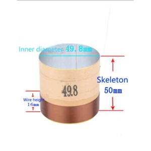 1pcs 49.8mm 8ohm 8Ω White Aluminum Skeleton Bass Voice Coil Speaker Accessories - Picture 1 of 3