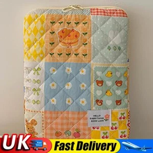 11 Inch Computer Cover Bag Quilted Fluffy Laptop Bag for Women Girls (Plaid S) U - Bild 1 von 11