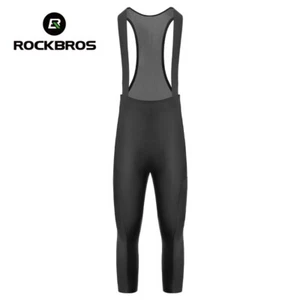 ROCKBROS Men's Cycling Strap Pants Fleece Lining Bike Tight Long Pants Padded - Picture 1 of 14
