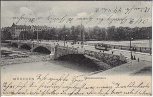 MÜNCHEN, Reichenbachbrücke, Straßenbahn, AK von 1904 - Picture 1 of 1