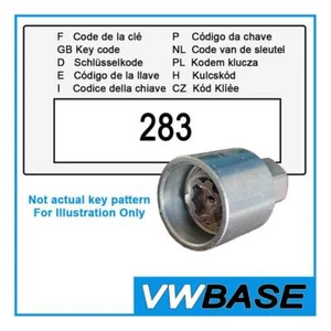 for Fiat Security Master Locking Wheel Nut Key 283 C LWNK Punto Panda 500 Brav - Picture 1 of 8