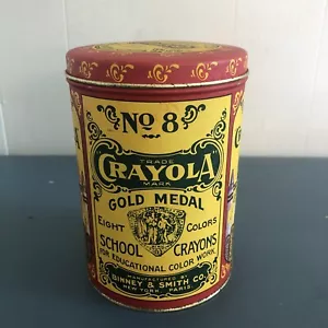 Réplica de lata de metal Crayola de colección 1982 de diseño de 1903, solo lata - Imagen 1 de 6