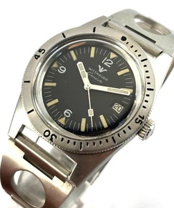 Vintage Longines Wittnauer Skin Diver Stainless Steel Mens Watch 17j C11KS 1960s - Picture 1 of 14