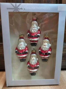 4er Set 2004 Target Santa Glas Weihnachtsschmuck  - Bild 1 von 4