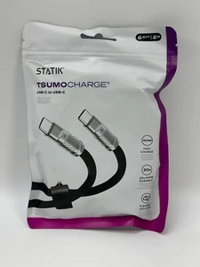 Statik TSumoCharge Câble USB Type C vers USB Type C 6 pieds 2M 100W Charge Rapide - Photo 1 sur 2