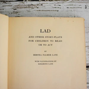 Vintage Children's Book 1926 - Lad and Other Story-Plays - Bertha Palmer Lane - Picture 1 of 11