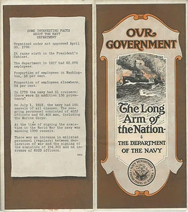  Newark NJ 1921 Brochure Washington Trust Co.Our Government Department of Navy   - Picture 1 of 4