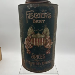 Fischer’s Best Spices Bro’s Very Rare Spice Tin Seattle Wa institution Mercantil - Picture 1 of 12