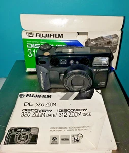 Vtg Fujifilm Discovery 312 Zoom Date 35mm Point & Shoot Camera w Box Working  - Picture 1 of 5