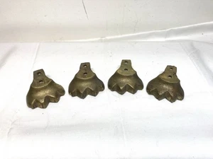 4 herrajes de restauración de muebles vintage con patas de latón macizo sin marca - Imagen 1 de 13