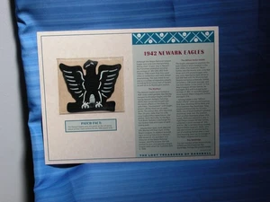 1942 NEWARK EAGLES Liga Negra TESOROS PERDIDOS BÉISBOL Willabee Ward solo parche - Imagen 1 de 2