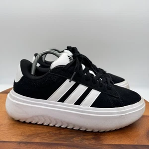 Scarpe Adidas Grand Court Platform donna 9 nere scamosciate sneakers sportive - Foto 1 di 10