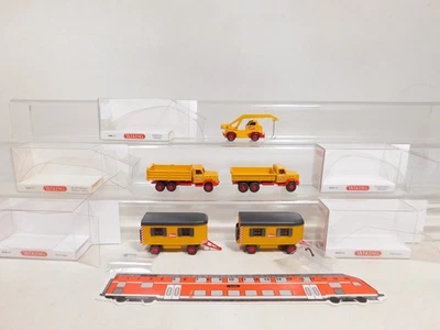 5X Wiking H0 1:87 Bölling 0424 Magirus 0656 0680 Demag Mint+Box #DW801-0,5 - Immagine 1 di 4