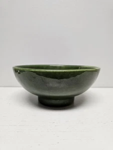 Vintage Haeger USA 101 Green Pottery Footed Serving Console Bowl Planter - Picture 1 of 6