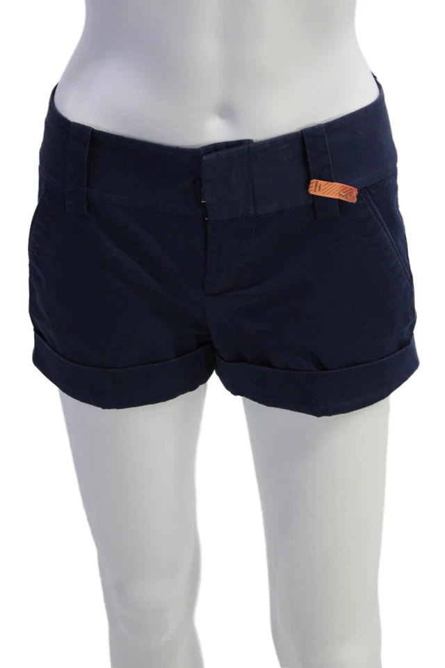 Shorts chino unissex azul escuro Alice + Olivia tamanho 0 - Imagem 1 de 4