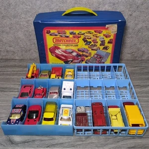 Matchbox Vintage Official Collector Case 24 mit 16 Autos Fahrzeugen 1980 und Tabletts - Bild 1 von 16