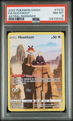 2022 POKEMON SWORD & SHIELD ASTRAL RADIANCE #TG12 FULL ART/HOOTHOOT PSA 8 - Image 1 of 2